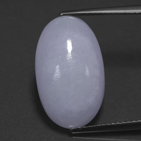 Jadéite bleue naturelle coupe ovale, 11,61 ct, opaque