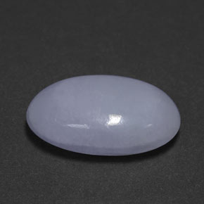 Jadéite bleue naturelle coupe ovale, 11,61 ct, opaque