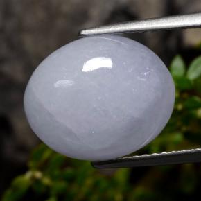 Jadéite violet naturelle coupe ovale, 6,65 ct, opaque