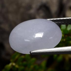 Jadéite violet naturelle coupe ovale, 6,65 ct, opaque