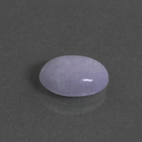 Jadéite bleue naturelle coupe ovale, 2,33 ct, opaque