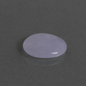 Jadéite bleue naturelle coupe ovale, 2,17 ct, translucide