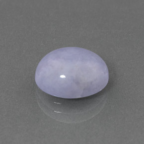 Jadéite bleue naturelle coupe ovale, 4,96 ct, opaque
