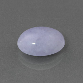 Jadéite bleue naturelle coupe ovale, 5,54 ct, opaque
