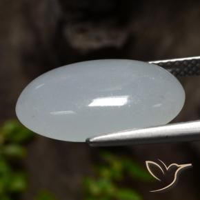 Jadéite Gris moyen naturelle ovale, 7.94 ct, Opaque