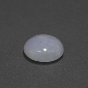 Jadéite bleue naturelle coupe ovale, 3,51 ct, opaque