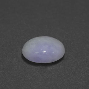 Jadéite bleue naturelle coupe ovale, 2,55 ct, opaque