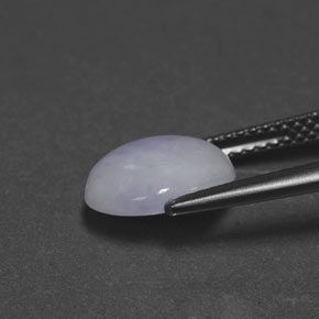 Jadéite bleue naturelle coupe ovale, 2,55 ct, opaque
