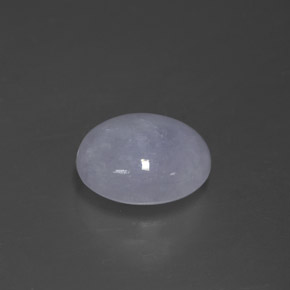 Jadéite bleue naturelle coupe ovale, 2,76 ct, opaque