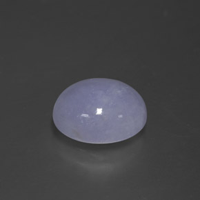 Jadéite bleue naturelle coupe ovale, 2,90 ct, opaque
