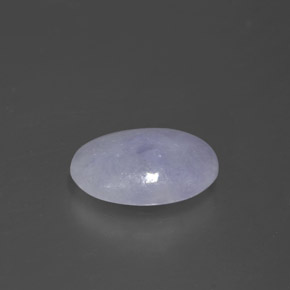 Jadéite bleue naturelle coupe ovale, 1,99 ct, opaque