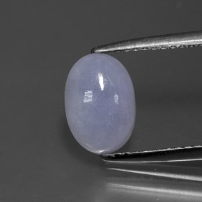 Jadéite Lavande naturelle Coupe ovale, 1.35 ct, Opaque