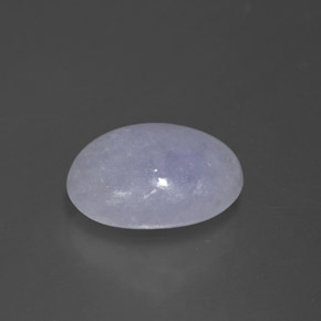 Jadéite bleue naturelle coupe ovale, 3,28 ct, opaque