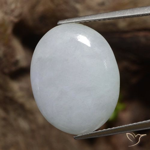 12.74ct Naturel Gris léger Jadéite, ovale, Translucide