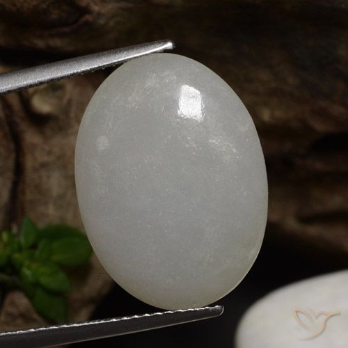 12.37ct Naturel Gris moyen Jadéite, ovale, Translucide