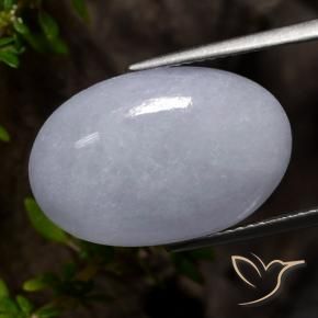 Jadéite Gris naturelle ovale, 11.54 ct, Opaque