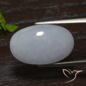 Jadéite Gris moyen naturelle ovale, 13.83 ct, Translucide