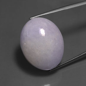 Jadéite bleue naturelle coupe ovale, 60,38 ct, opaque
