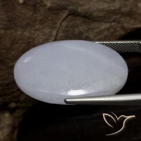 Jadéite Gris bleuâtre léger naturelle ovale, 37.61 ct, Opaque