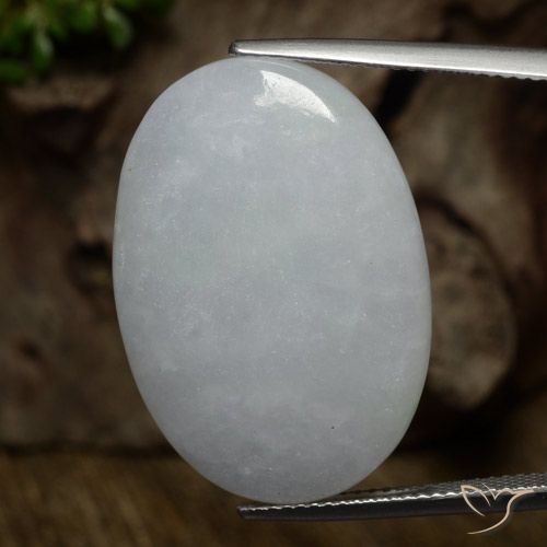 32.57ct Naturel Gris moyen Jadéite, ovale, Translucide