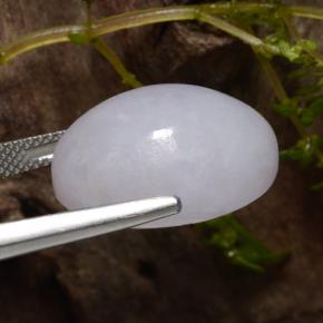 Jadéite Gris naturelle Coupe ovale, 22.29 ct, Translucide