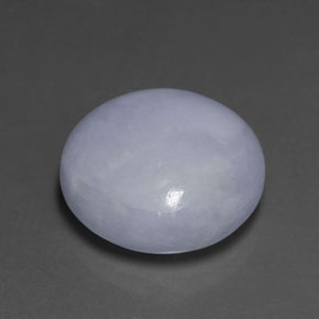 Jadéite bleue naturelle coupe roude, 16,21 ct, opaque
