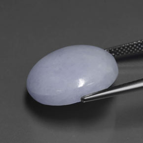Jadéite bleue naturelle coupe roude, 16,21 ct, opaque