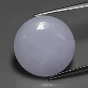 Jadéite Lavande naturelle Coupe roude, 13.72 ct, Translucide