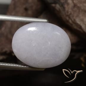 Jadéite Gris moyen naturelle ovale, 12.78 ct, Opaque