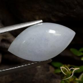 Jadéite Gris léger naturelle Marquise, 6.90 ct, Translucide