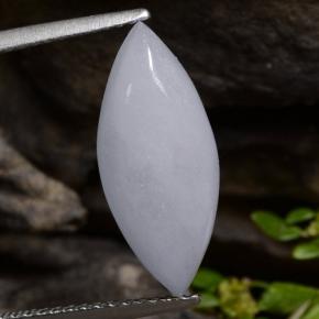 Jadéite gris naturelle marquise, 5,21 ct, translucide