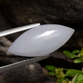 Jadéite gris naturelle marquise, 5,21 ct, translucide