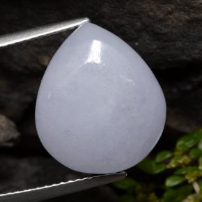 Jadéite violet naturelle en forme de poire, 12,96 ct, translucide