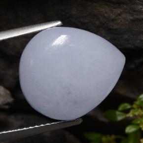 Jadéite violet naturelle en forme de poire, 12,96 ct, translucide