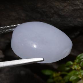 Jadéite violet naturelle en forme de poire, 12,96 ct, translucide