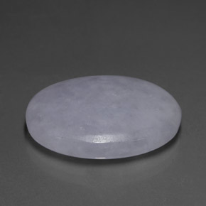 Jadéite bleue naturelle coupe ovale, 20,64 ct, translucide