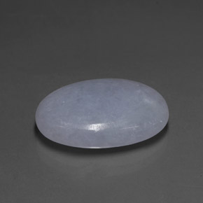 Jadéite bleue naturelle coupe ovale, 14,80 ct, translucide