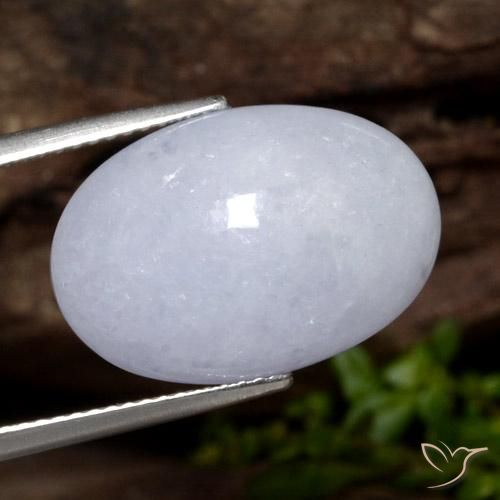 Jadéite Violet clair naturelle Coupe ovale, 13.06 ct, Translucide