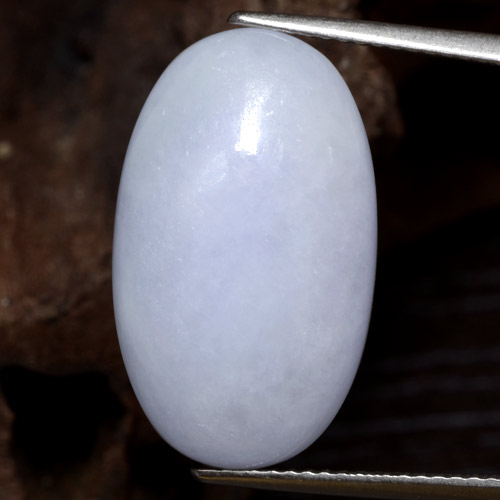 Jadéite Violet clair naturelle Coupe ovale, 14.33 ct, Opaque