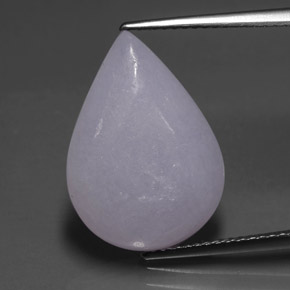 Jadéite bleue naturelle en forme de poire, 11,48 ct, translucide