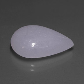 Jadéite bleue naturelle en forme de poire, 11,48 ct, translucide