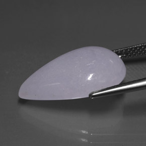 Jadéite bleue naturelle en forme de poire, 11,48 ct, translucide