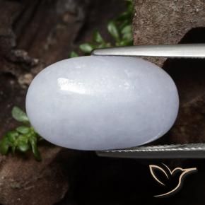 Jadéite Violet clair naturelle ovale, 12.61 ct, Translucide