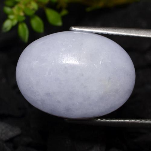 Jadéite violet naturelle coupe ovale, 16,31 ct, translucide