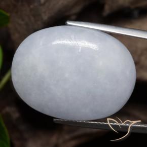 Jadéite Gris naturelle ovale, 38.02 ct, Opaque