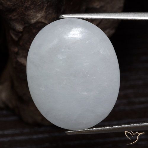 19.93ct Naturel Blanc grisâtre Jadéite, ovale, Translucide