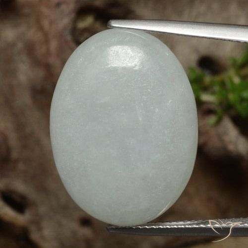 24.90ct Naturel Gris moyen Jadéite, ovale, Translucide