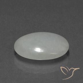 Jadéite Gris moyen naturelle ovale, 8.42 ct, Opaque