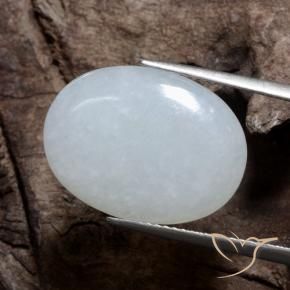 Jadéite Gris bleuâtre naturelle ovale, 9.95 ct, Translucide