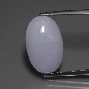 Jadéite bleue naturelle coupe ovale, 8,65 ct, opaque